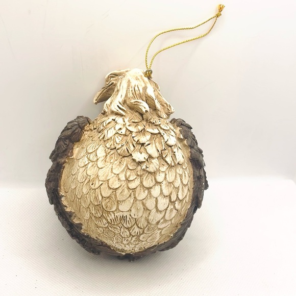 RARE Vintage Christmas Holiday Ornament Bald American EAGLE Large Orb Like Xmas - Picture 2 of 5